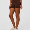 Fusion Ultra High-Rise 4" Short Pockets - Hot Chocolate