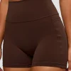 Fusion Ultra High-Rise 4" Short Pockets - Hot Chocolate