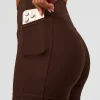Fusion Ultra High-Rise 4" Short Pockets - Hot Chocolate