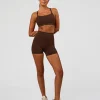 Fusion Ultra High-Rise 4" Short Pockets - Hot Chocolate