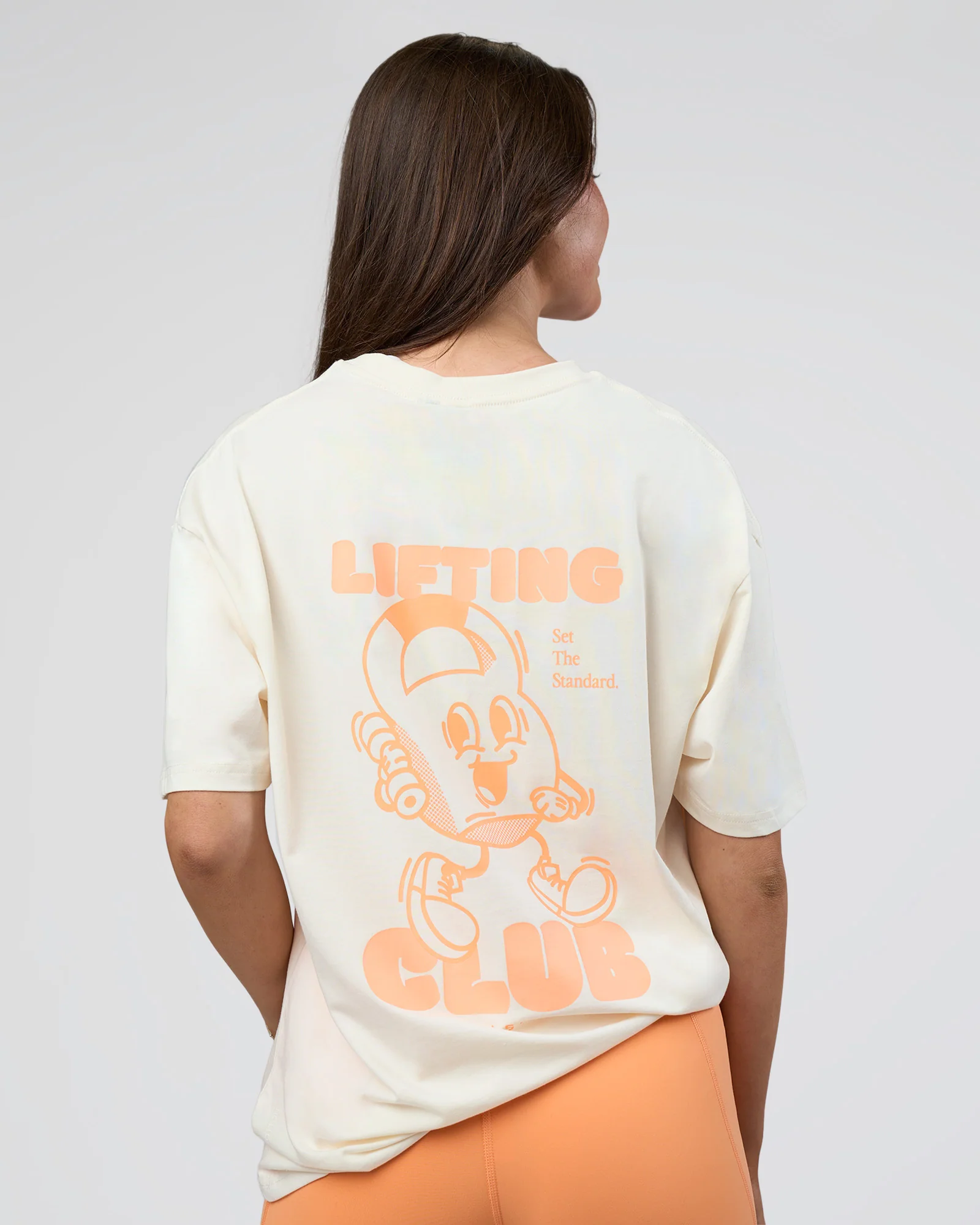 Kettle B FLXCotton Oversized Tee - Sugar Swizzle-Cantaloupe