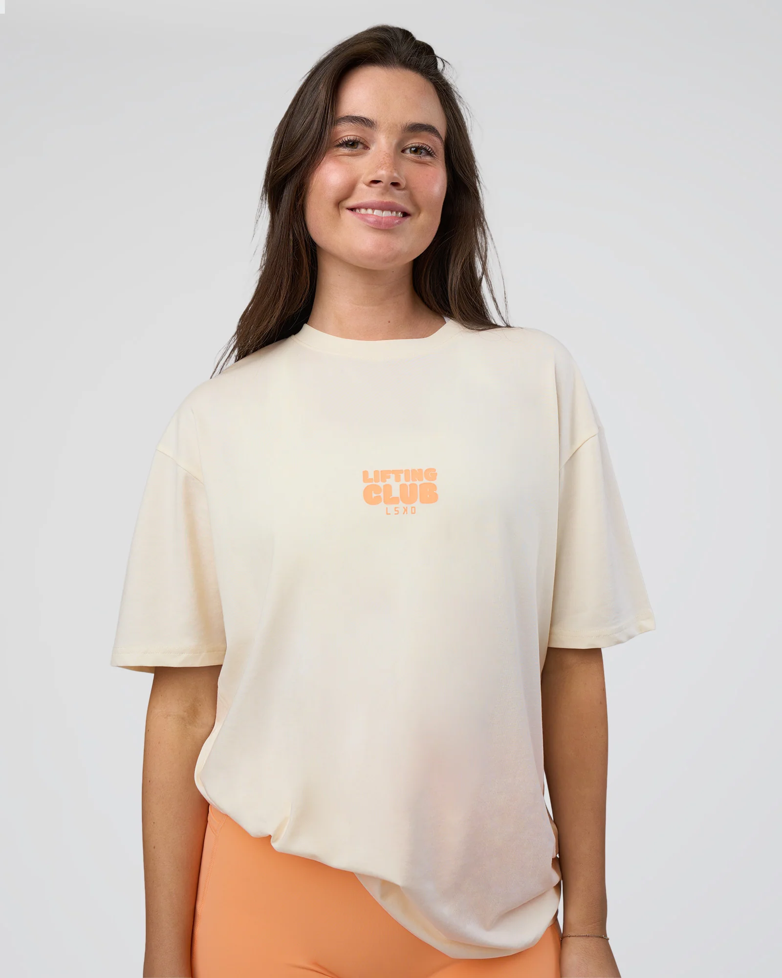 Kettle B FLXCotton Oversized Tee - Sugar Swizzle-Cantaloupe