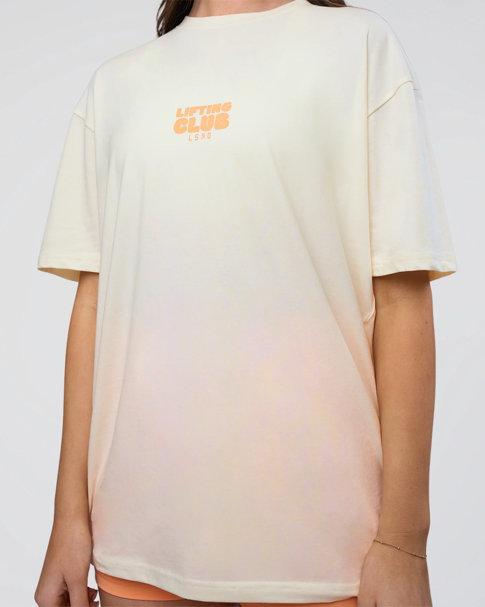 Kettle B FLXCotton Oversized Tee - Sugar Swizzle-Cantaloupe