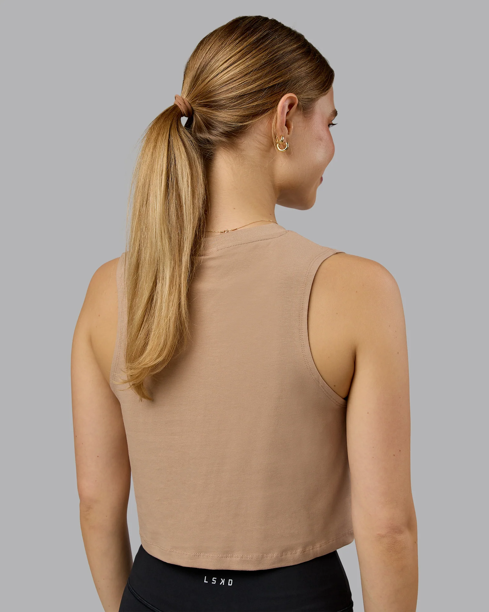 Go-To FLXCotton Tank - Warm Smoke-White