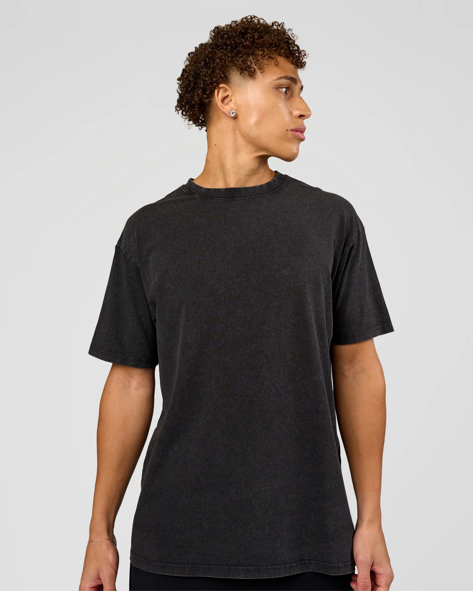 Shadow Mode FLXCotton Oversized Tee - Black Washed