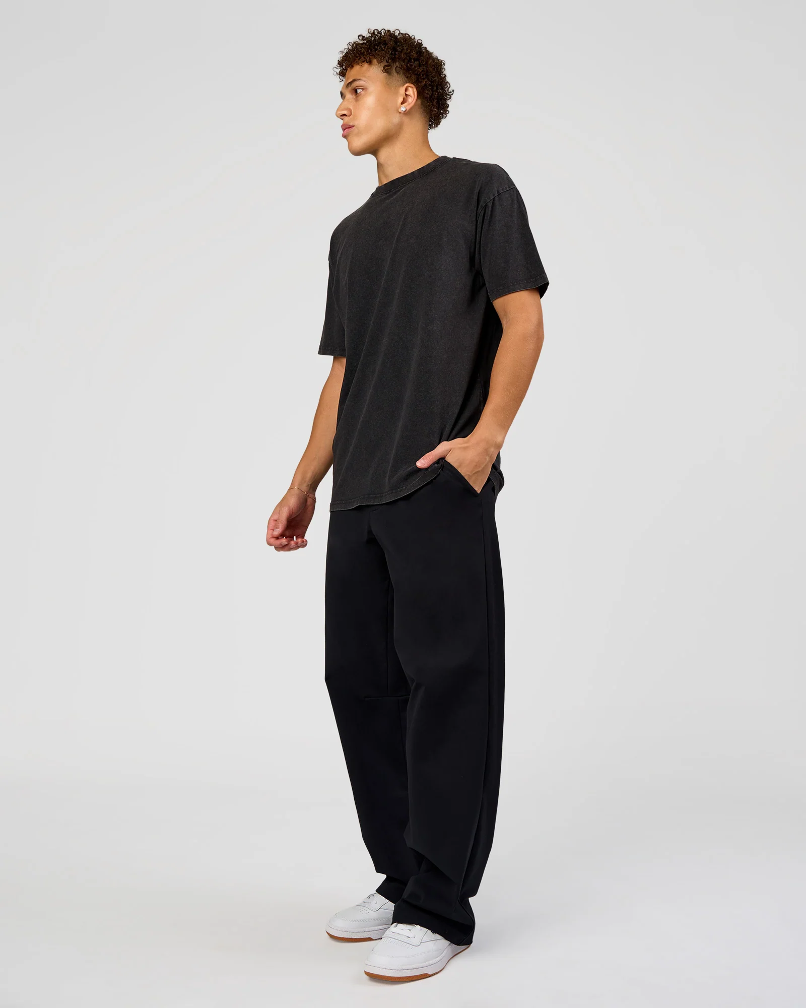 Shadow Mode FLXCotton Oversized Tee - Black Washed