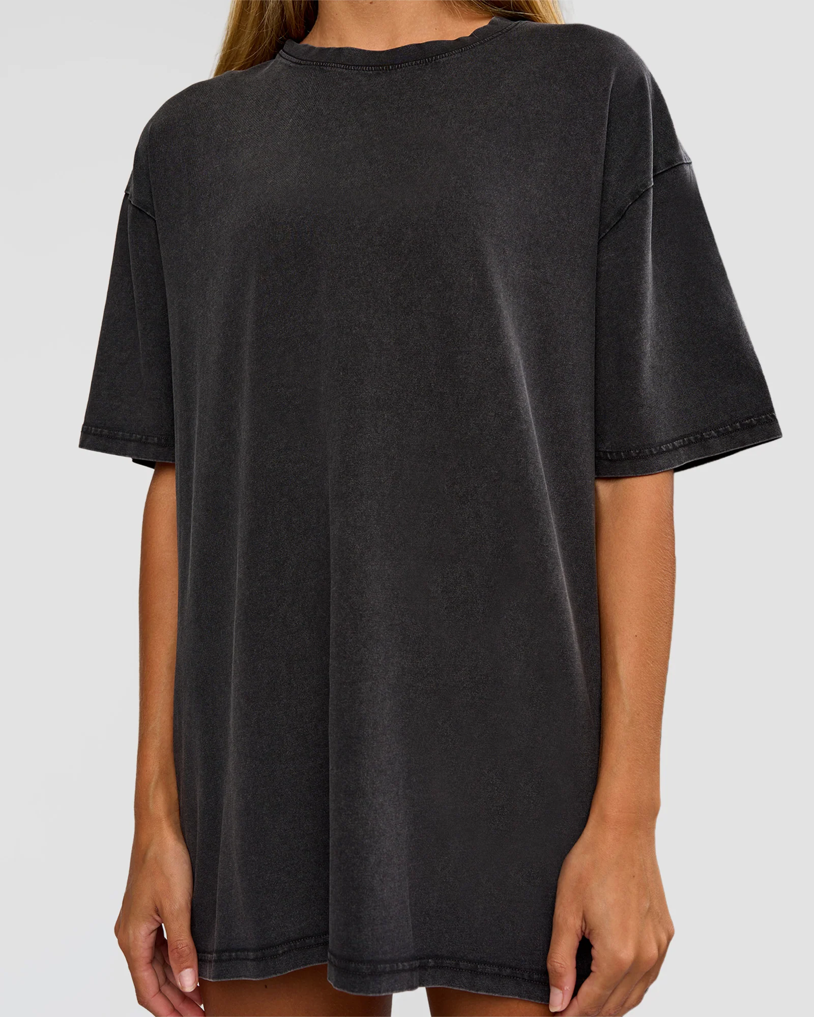 Shadow Mode FLXCotton Oversized Tee - Black Washed