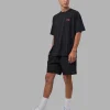 Break Through Heavyweight Oversized Tee - Black Washed-Plum Caspia