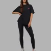 Break Through Heavyweight Oversized Tee - Black Washed-Plum Caspia
