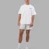 Break Through Heavyweight Oversized Tee - White-Power Cobalt