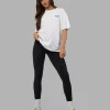 Break Through Heavyweight Oversized Tee - White-Power Cobalt
