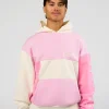 Deconstructed Fleece Hoodie - Off White-Marshmallow-Pink