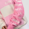 Deconstructed Fleece Hoodie - Off White-Marshmallow-Pink