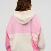 Deconstructed Fleece Hoodie - Off White-Marshmallow-Pink