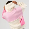 Deconstructed Fleece Hoodie - Off White-Marshmallow-Pink