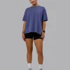 Go-To FLXCotton Oversized Tee Washed - Future Dusk