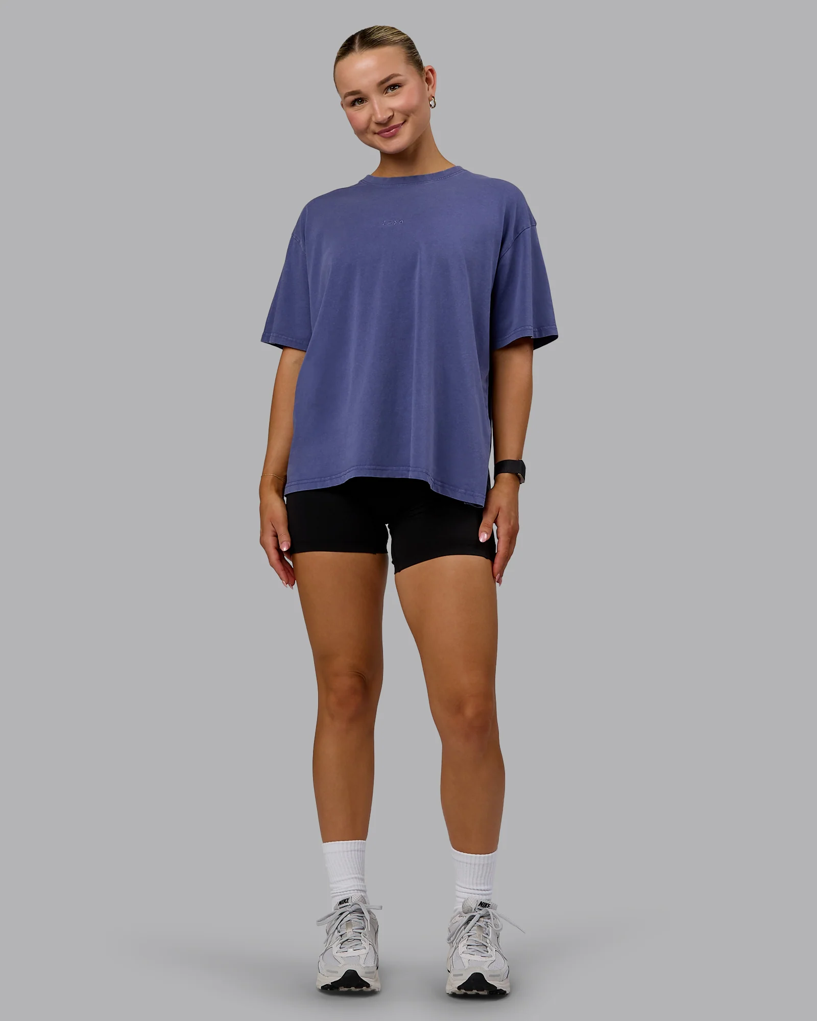 Go-To FLXCotton Oversized Tee Washed - Future Dusk