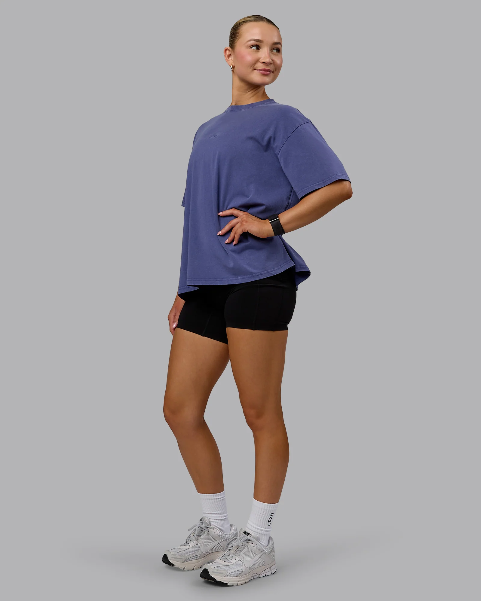 Go-To FLXCotton Oversized Tee Washed - Future Dusk