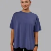 Go-To FLXCotton Oversized Tee Washed - Future Dusk