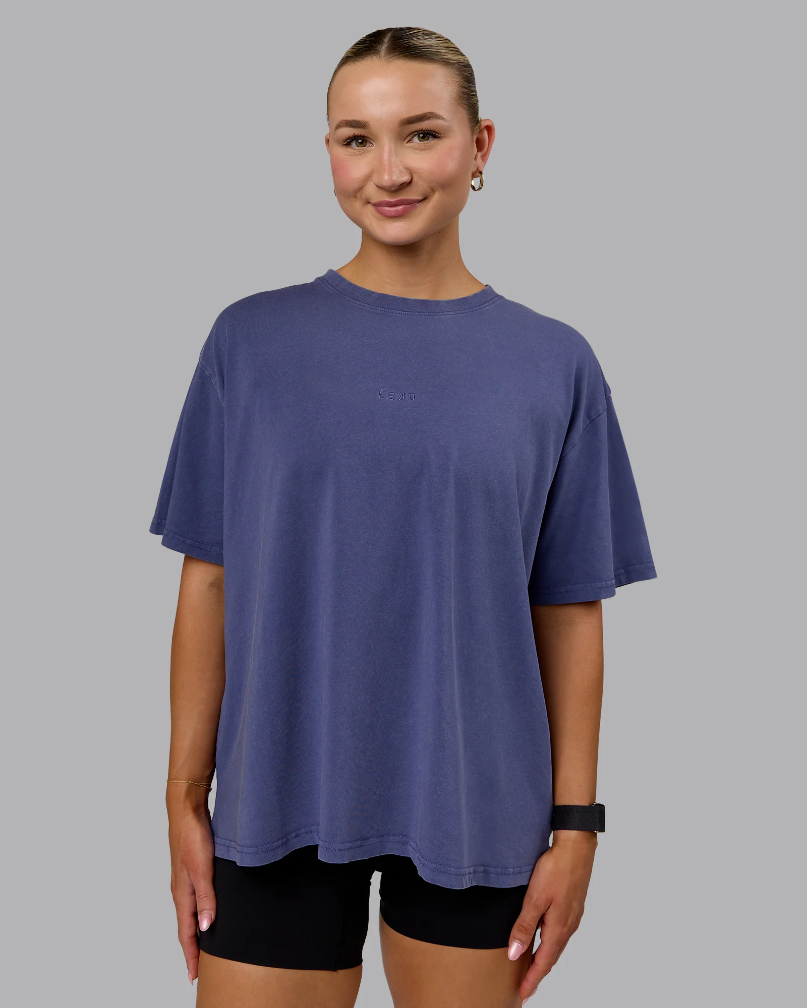 Go-To FLXCotton Oversized Tee Washed - Future Dusk