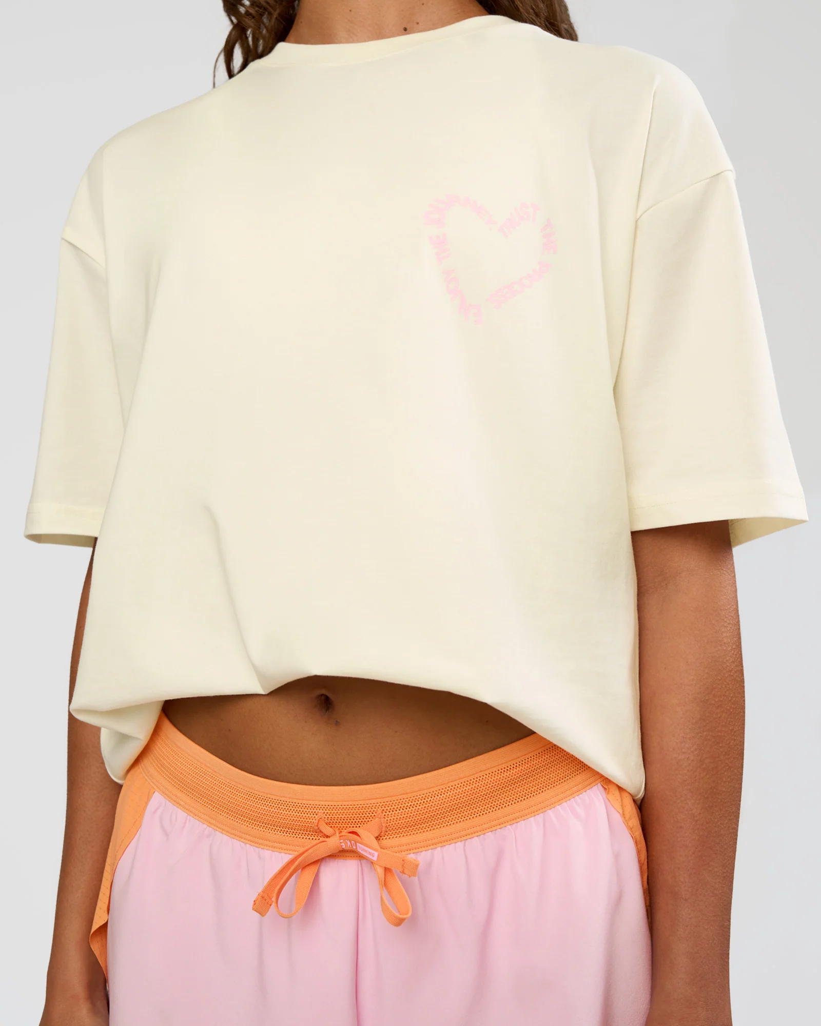 Love The Process FLXCotton Oversize Tee - Off White-Marshmallow