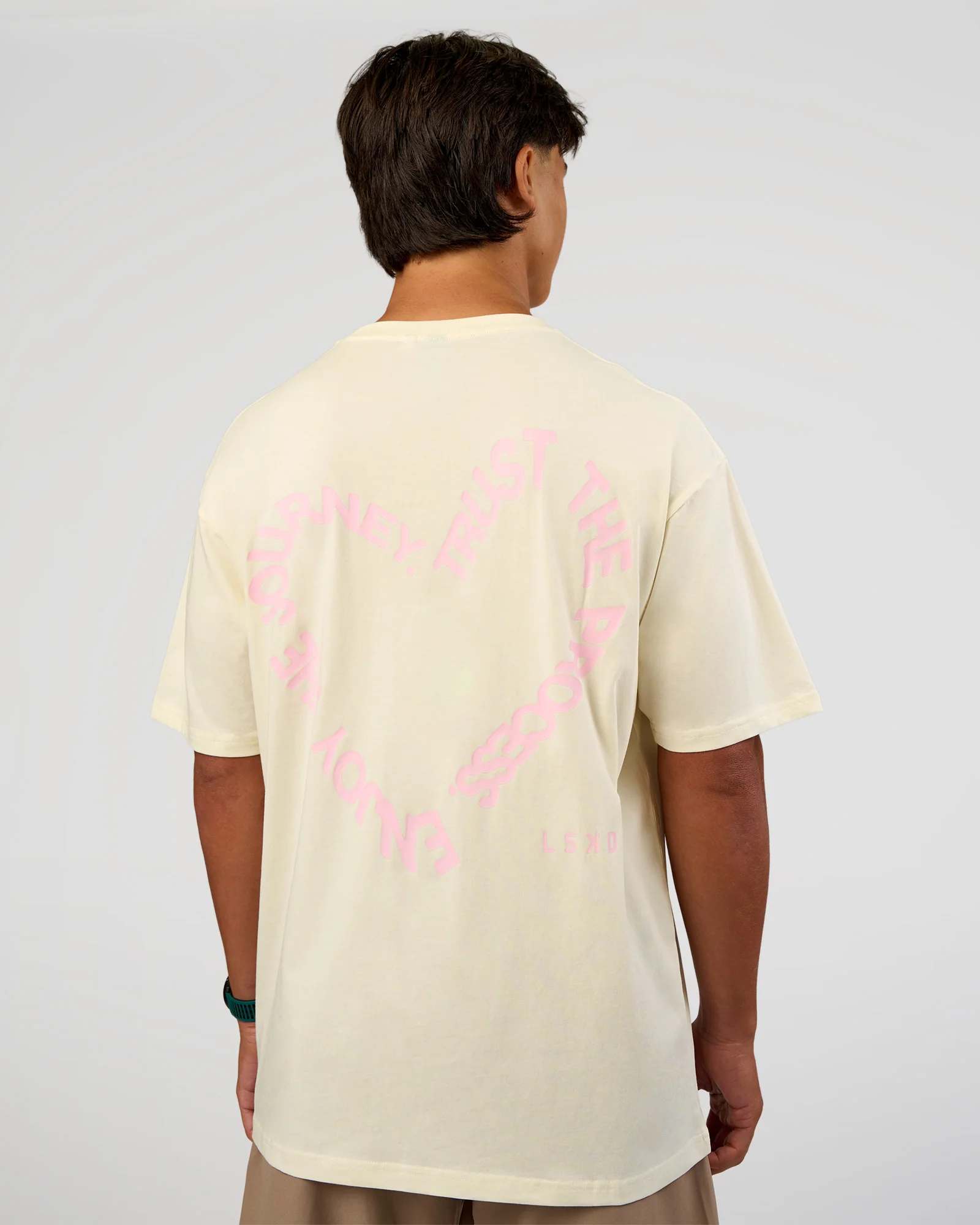 Love The Process FLXCotton Oversize Tee - Off White-Marshmallow