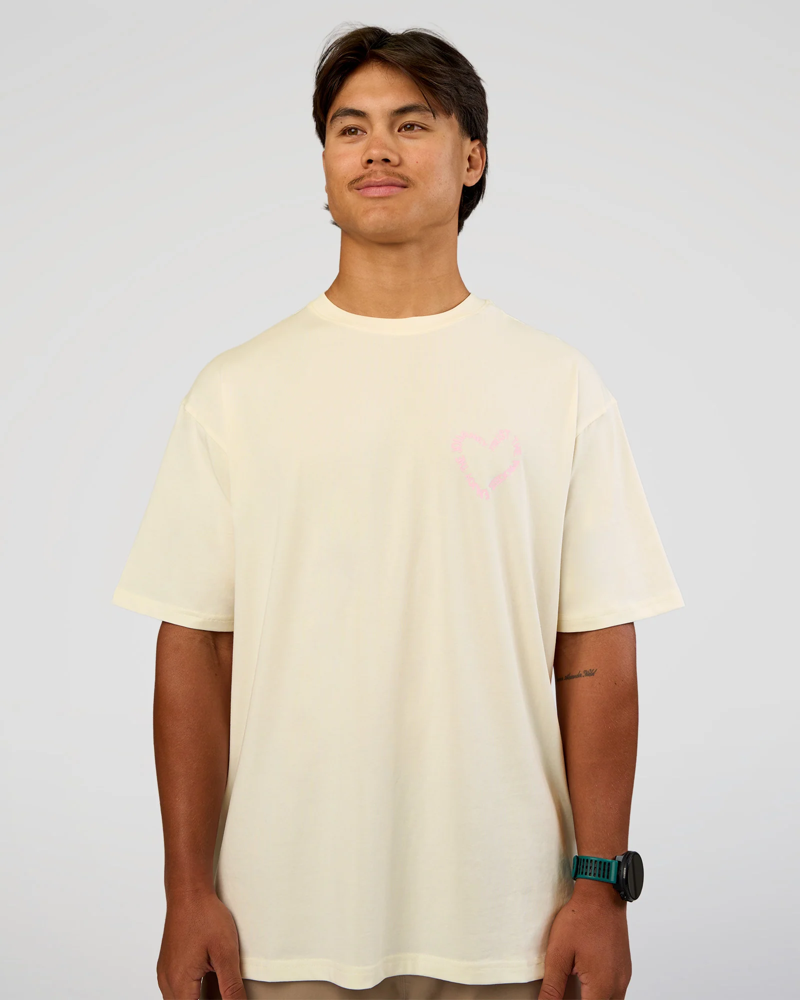 Love The Process FLXCotton Oversize Tee - Off White-Marshmallow