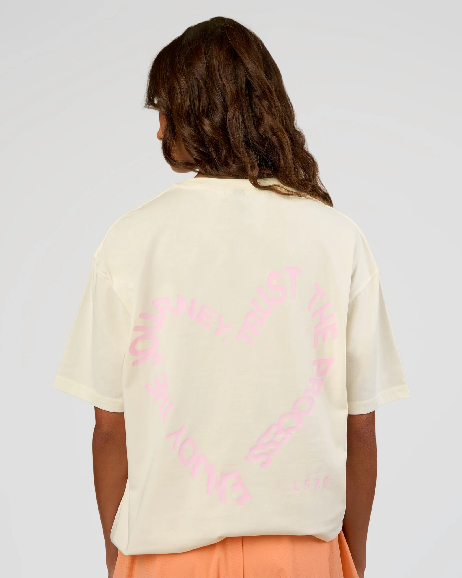 Love The Process FLXCotton Oversize Tee - Off White-Marshmallow