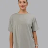 Go-To FLXCotton Oversized Tee Washed - Elephant