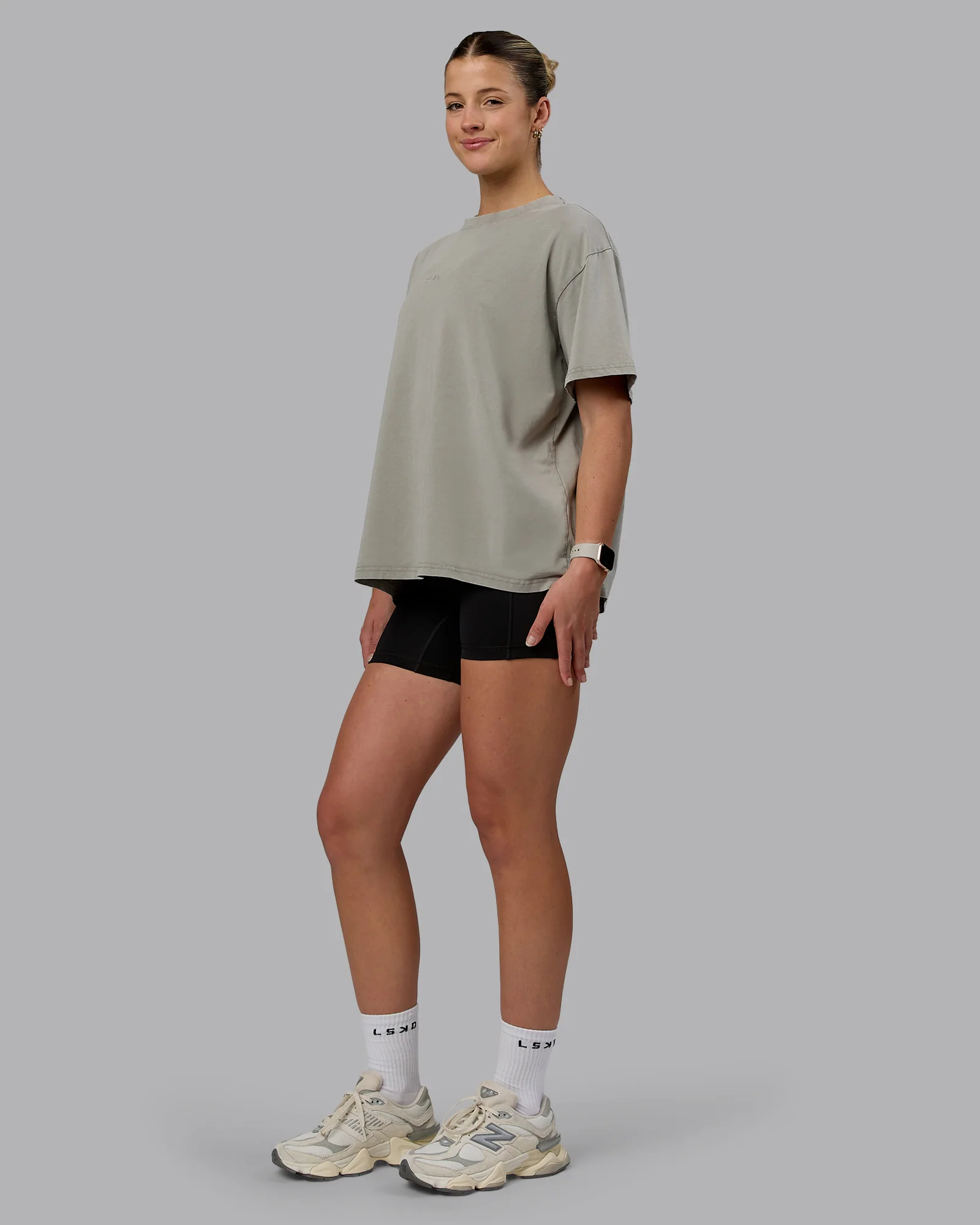 Go-To FLXCotton Oversized Tee Washed - Elephant