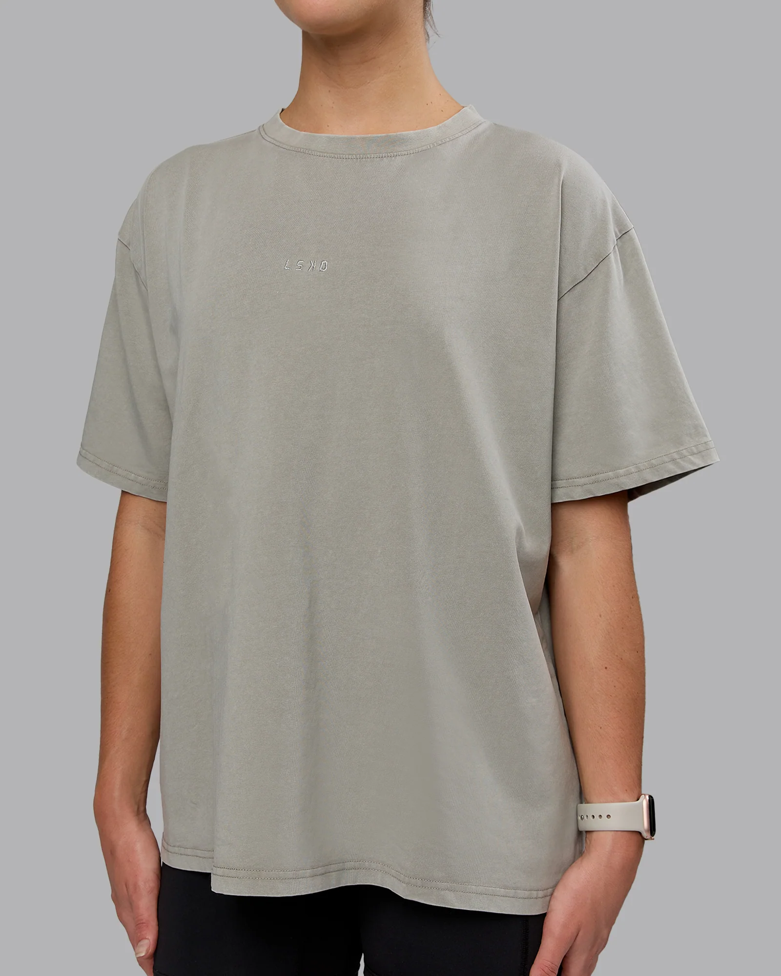 Go-To FLXCotton Oversized Tee Washed - Elephant