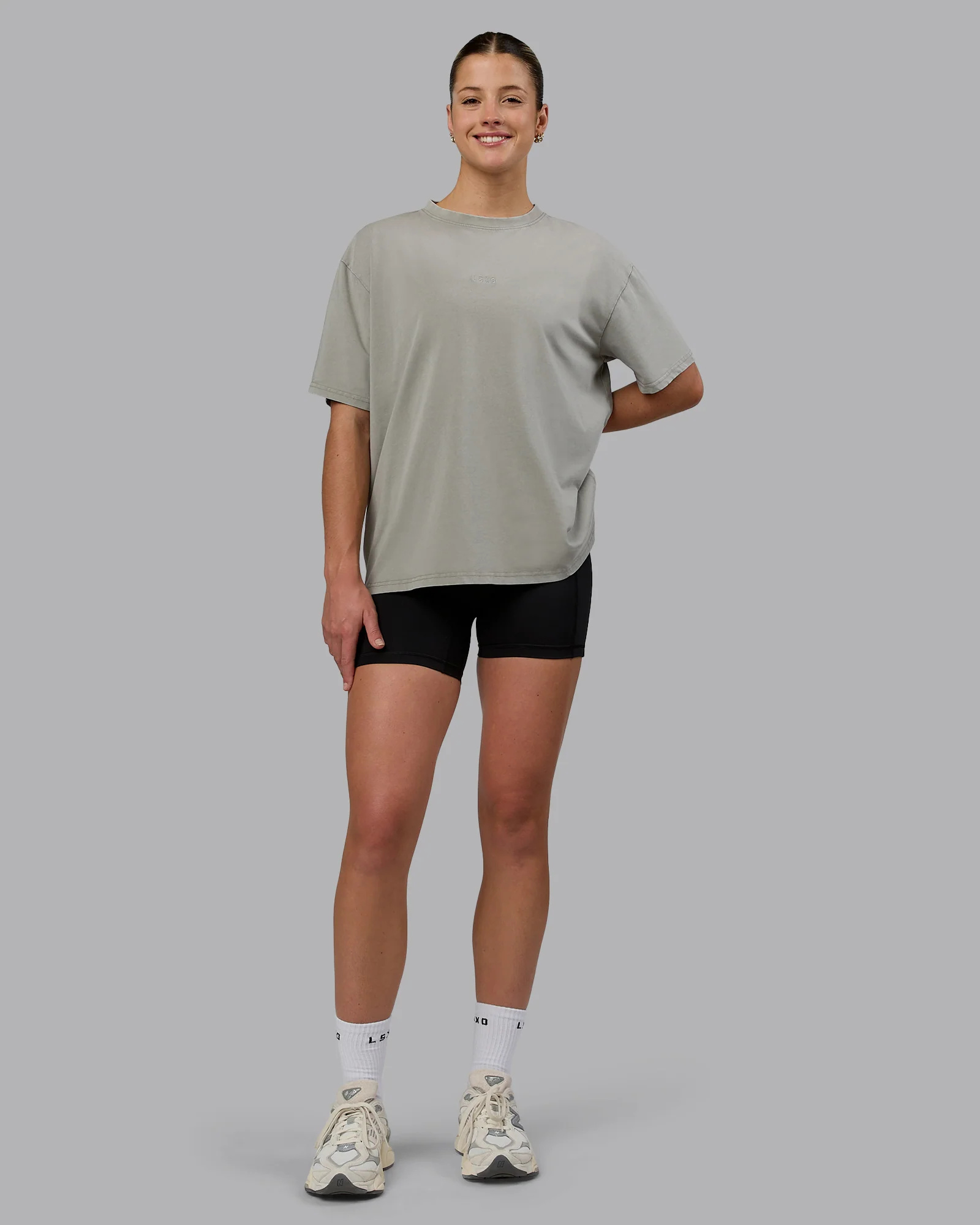 Go-To FLXCotton Oversized Tee Washed - Elephant