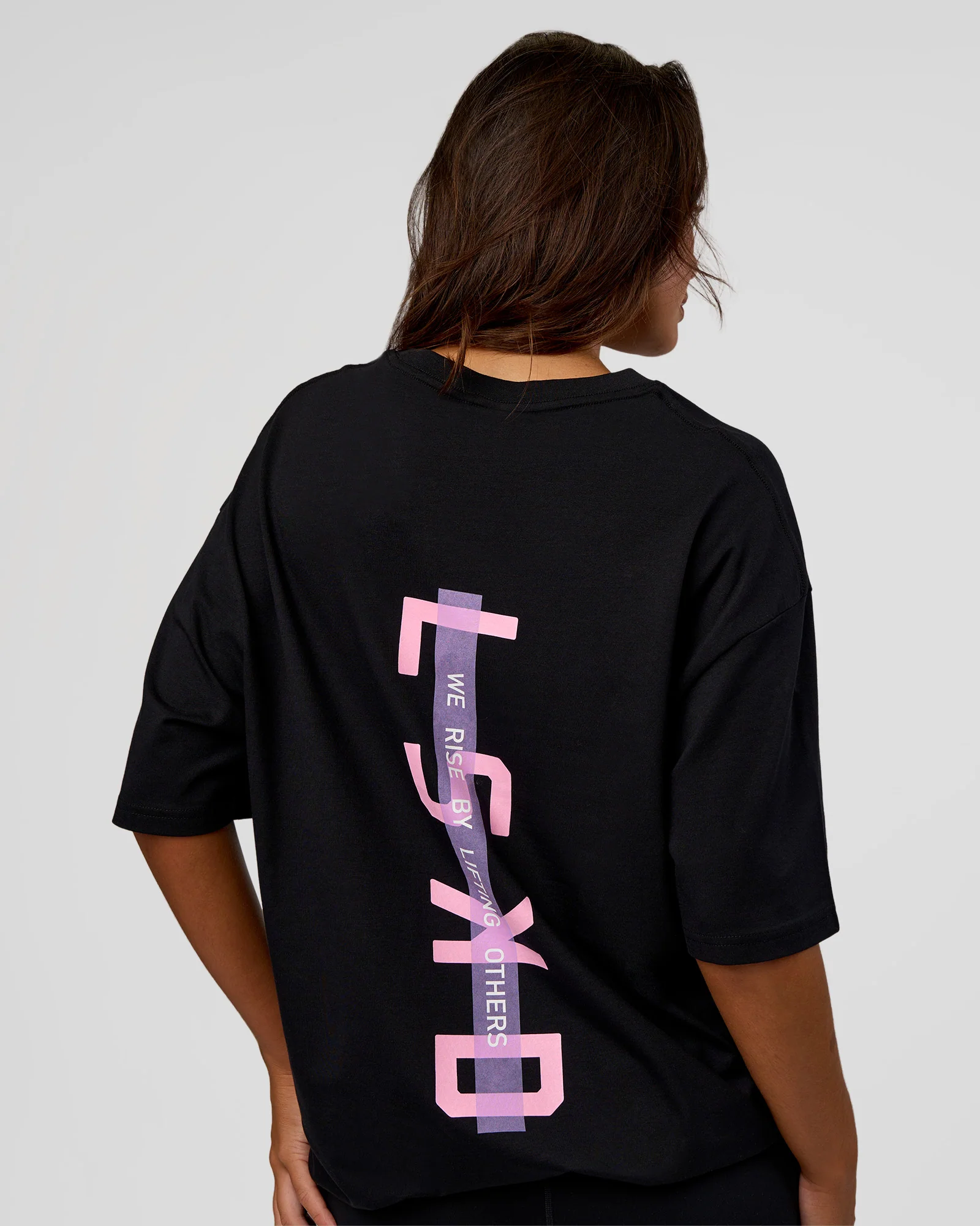 15321-unisex-strike-through-flxcotton-tee-oversize-black-candy-pink-3.webp Unisex Strike Through FLXCotton Tee Oversize - Black-Candy Pink