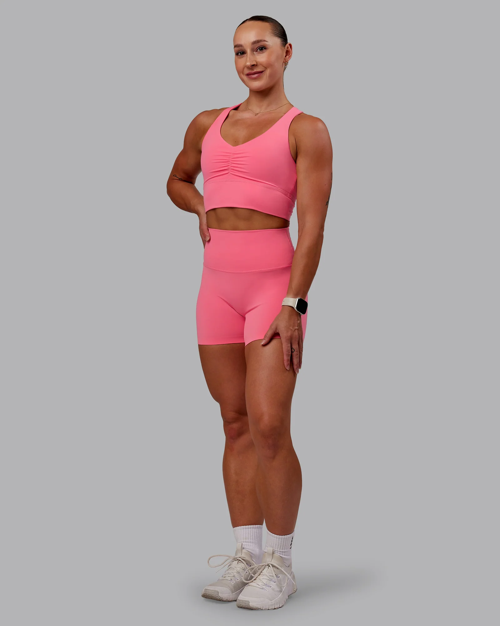 15331-evoke-longline-sports-bra-pink-lemonade-5.webp Evoke Longline Sports Bra - Pink Lemonade