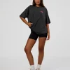 Break Through FLXCotton Oversized Tee - Black-Plum Caspia