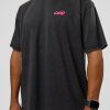 Break Through FLXCotton Oversized Tee - Black-Plum Caspia