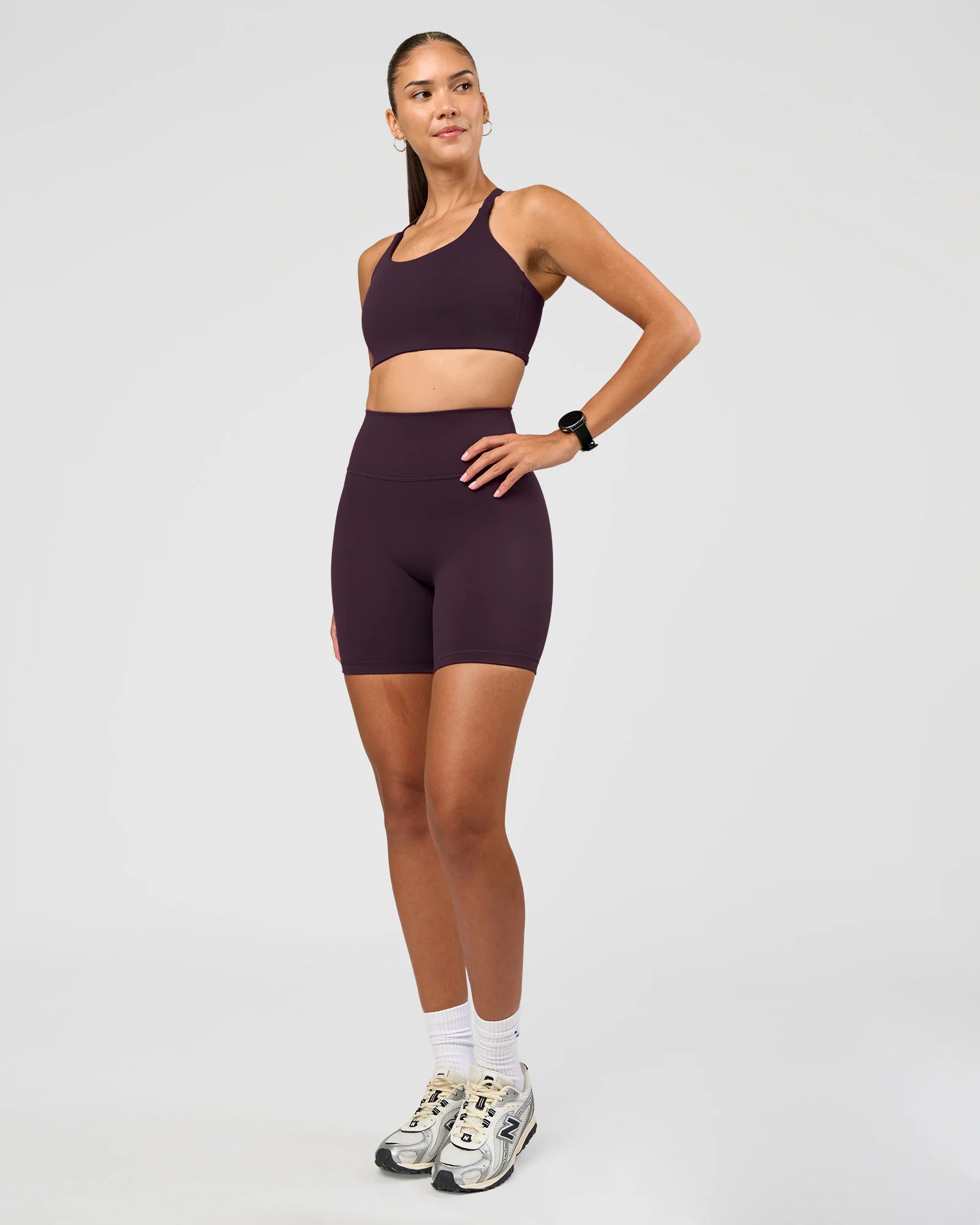 Twist Sports Bra D/DD/E - Midnight Plum