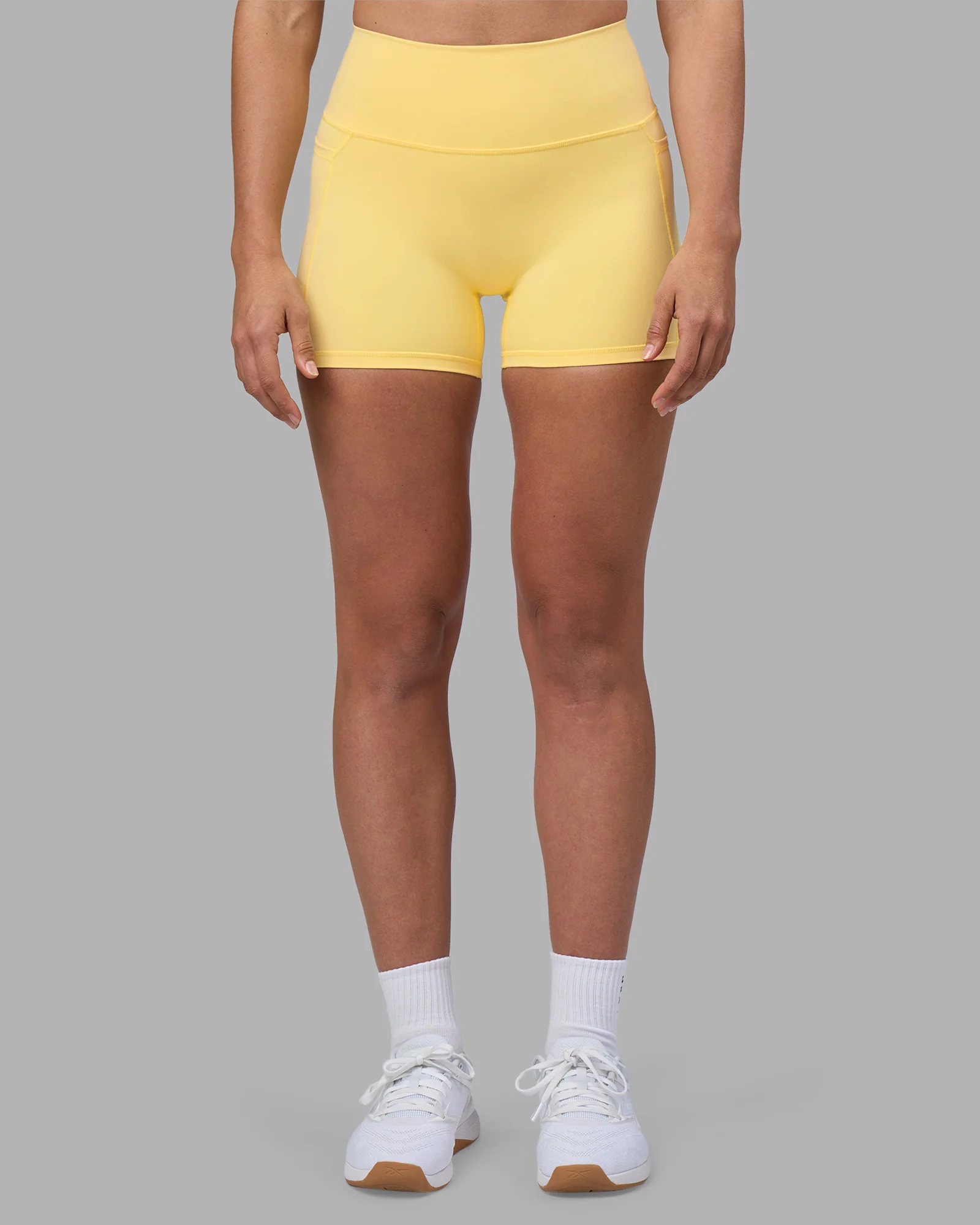 Fusion Ultra High-Rise 4" Short Pockets - Lemon