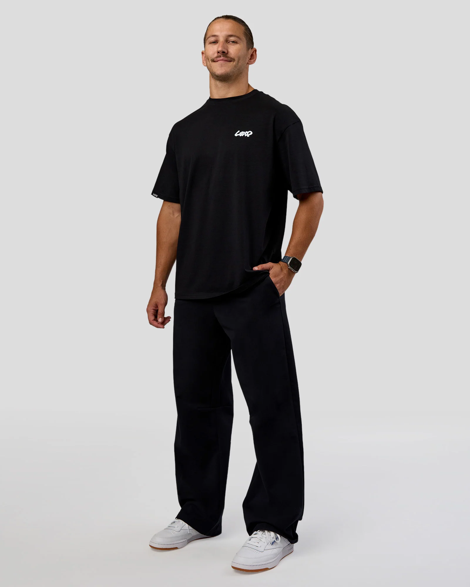 Break Through FLXCotton Oversized Tee - Black-Open Air