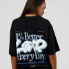 Break Through FLXCotton Oversized Tee - Black-Open Air