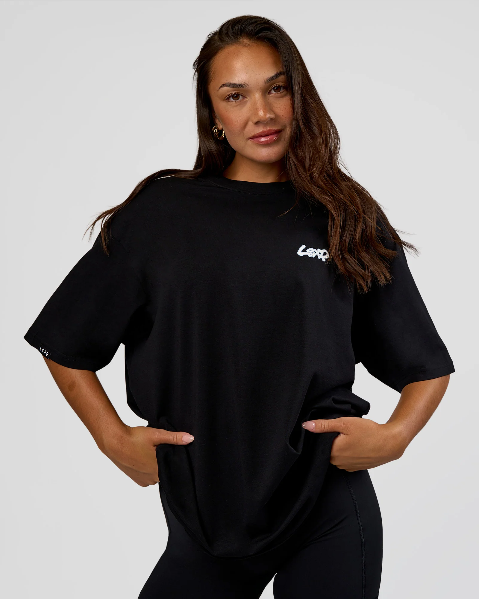Break Through FLXCotton Oversized Tee - Black-Open Air