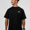 Break Through FLXCotton Oversized Tee - Black-Open Air