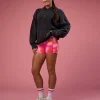 BCAM Washed Unisex Oversized Hoodie - Black Washed-Pink