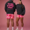 BCAM Washed Unisex Oversized Hoodie - Black Washed-Pink