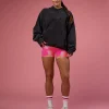 BCAM Washed Unisex Oversized Hoodie - Black Washed-Pink
