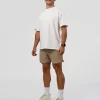 Unisex Strike Through FLXCotton Tee Oversize - White-Warm Apricot