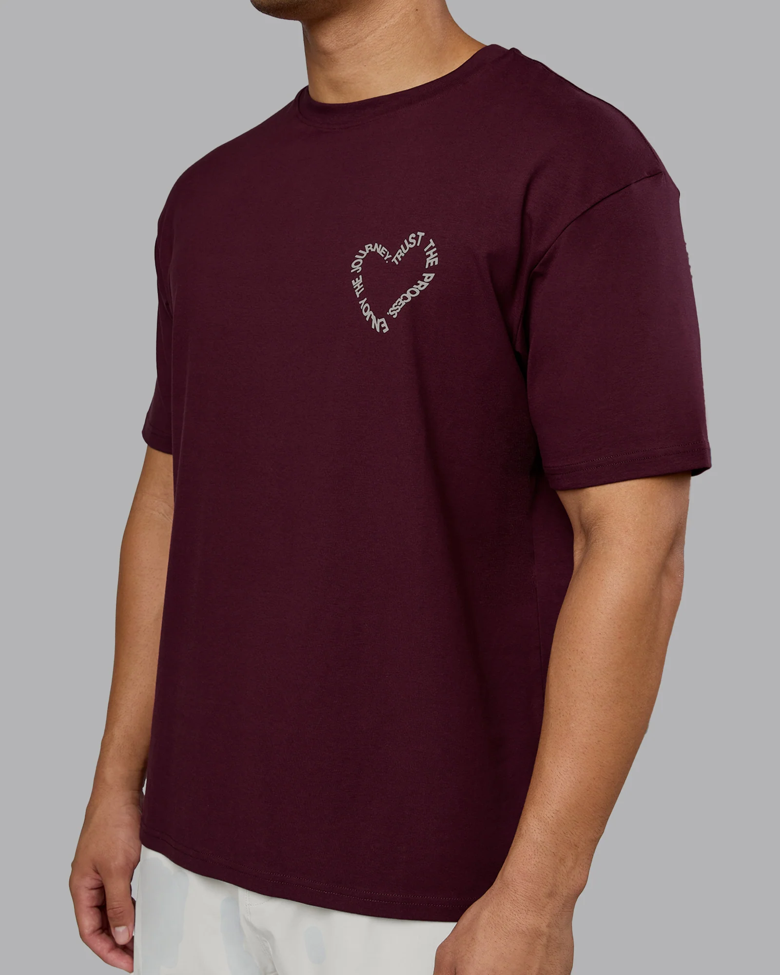 15538-love-the-process-flxcotton-oversize-tee-cherry-lacquer-shale-beige-9.webp Love The Process FLXCotton Oversize Tee - Cherry Lacquer-Shale Beige