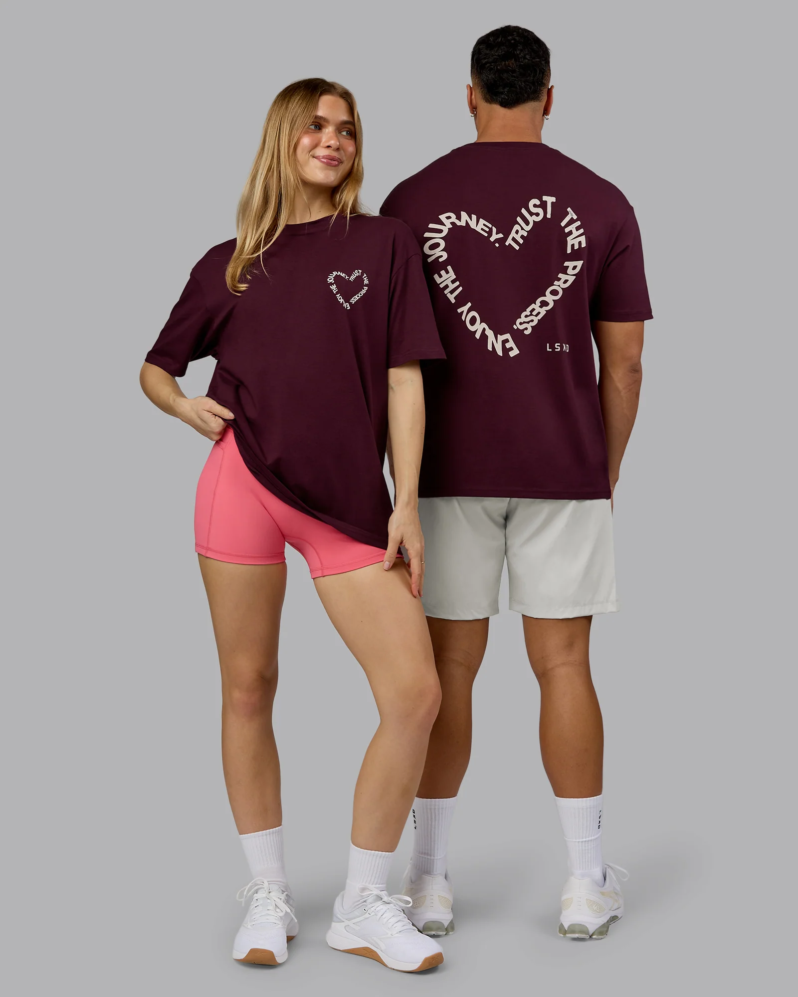 15539-cherry-lacquer-shale-beige-2xs-cherry-lacquer-shale-beige-2xs-variation-1.webp Love The Process FLXCotton Oversize Tee - Cherry Lacquer-Shale Beige