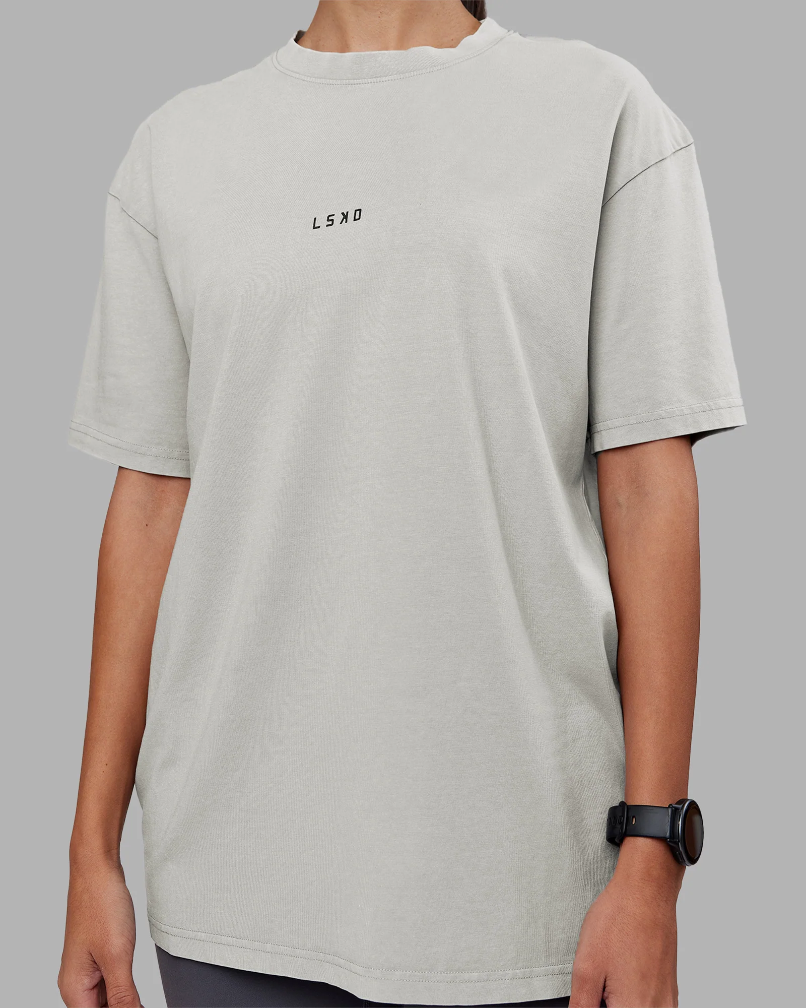 Be Yourself FLXCotton Tee Oversize - Circular Grey Washed-Violet