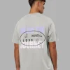 Be Yourself FLXCotton Tee Oversize - Circular Grey Washed-Violet